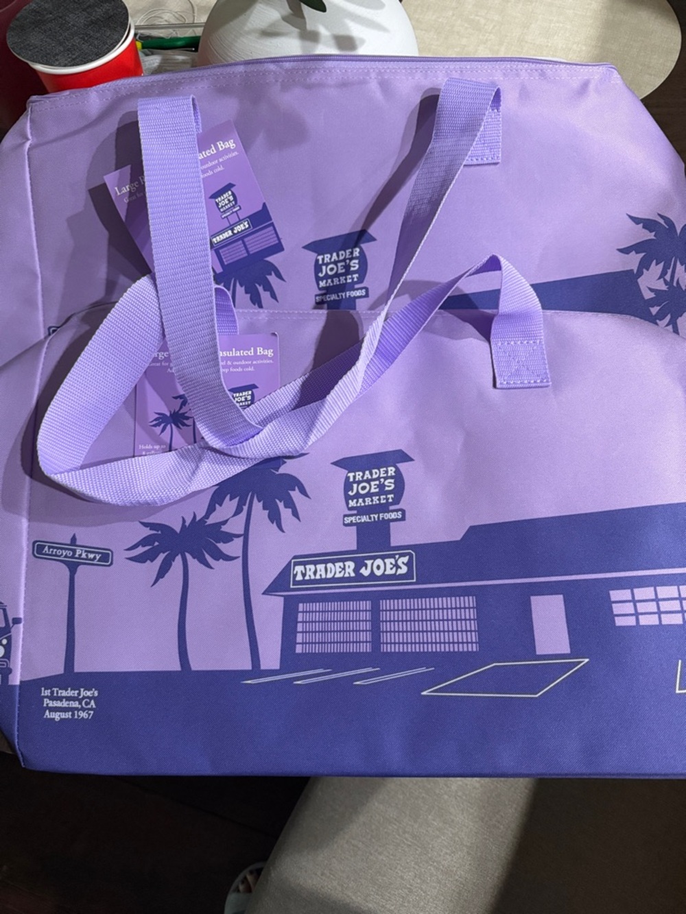 Trader Joe's Lavender Insulated Tote